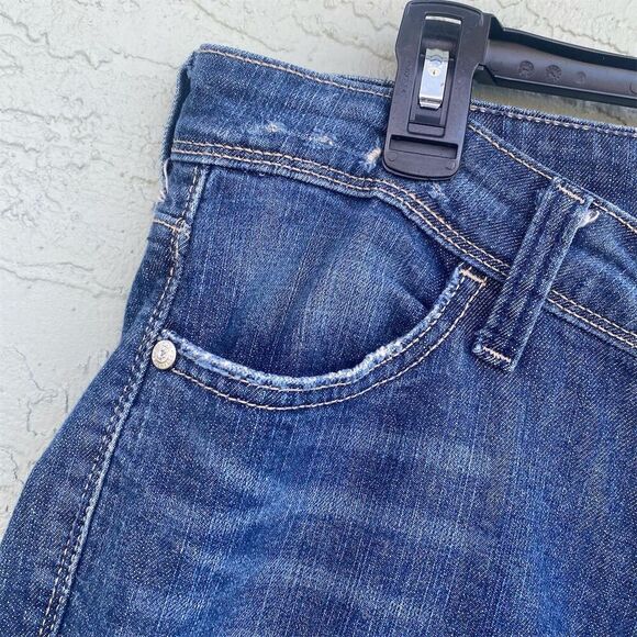 Levi's Women's Straight Jeans Size 8 Dark Blue Stretch Denim - Picture 6 of 10